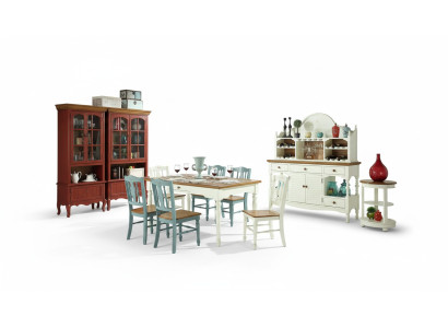 Designer Esszimmer Möbel 8tlg. Set Tisch Stühle Kommode Anrichte Gruppe Garnitur