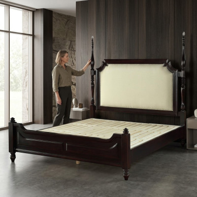 Bett Polster Landhaus Luxus Doppel Hotel Betten Schlaf Zimmer Holz