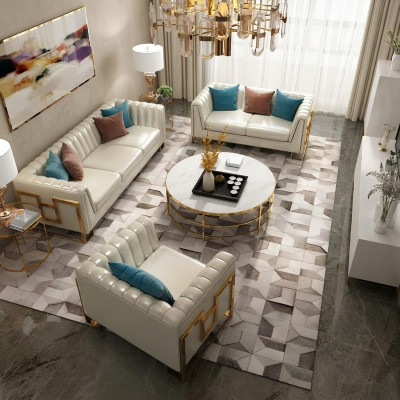 Luxus Möbel Sofagarnitur Couch Sofa Polster 3 2 1 Sitzer Couchtisch 4tlg