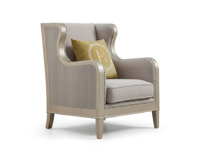 Textil Sessel 1 Sitzer Sofa Polster Sofas Design Luxus Klassische Modern Lehn