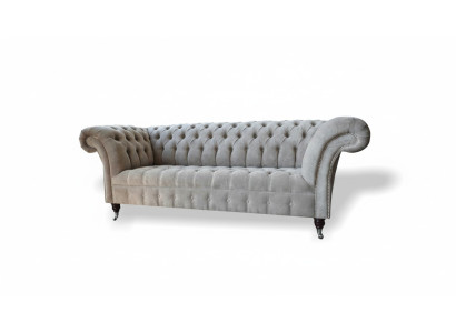 Sofa 3 Sitzer Wohnlandschaft Sofas Polster Garnitur Stoff Chesterfield