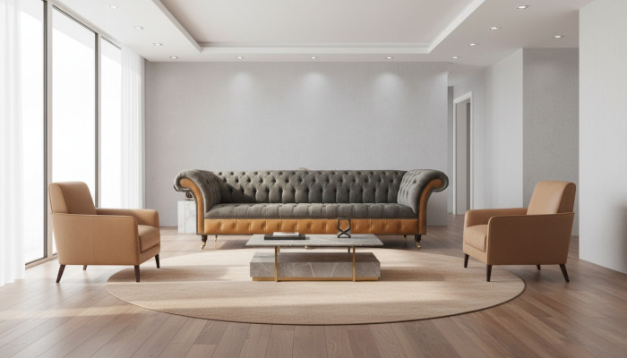 xxl Sofas Chesterfield Polster Design Luxus Sofa 4 Sitzer Leder Couchen
