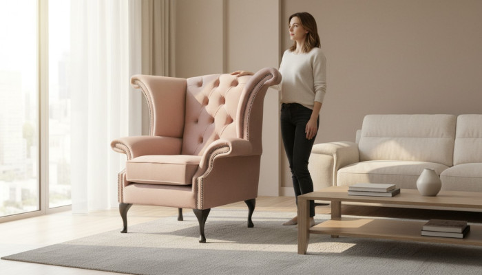 Luxus Design Möbel Esszimmer Sessel Wohnzimmer Lounge Club Relax Sofa Rosa Neu