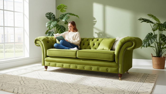 Sofa 3 Sitzer Wohnlandschaft Sofas Polster Garnitur Textil Stoff Dreisitzer Neu
