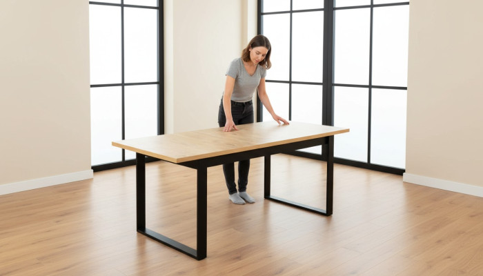 Esstisch Tisch Esszimmer Büro Wohnzimmer Tische Holz Design 160cm Ausziehbar