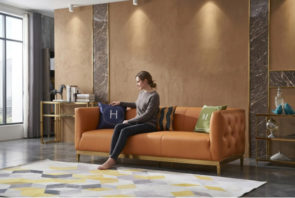 Designer Sofa 3 Sitzer Modern Couch Polster Sofas Designsofa Dreisitzer