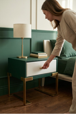 Design Nacht Tisch Konsole Deko Metall Glanz Tische Konsolen Schlaf Zimmer