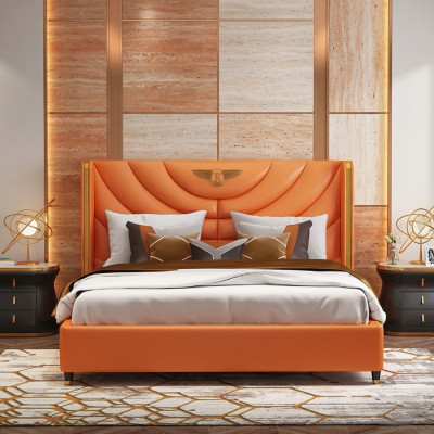 Holz Design Bett Doppel Luxus Ehe Hotel Modernes Gestell Schlaf Zimmer