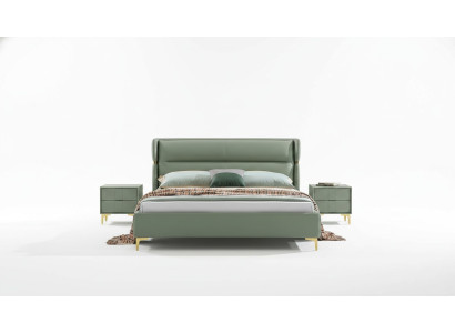 Bett Polster Design Luxus Doppel Deko Hotel Betten Ehe Schlaf Zimmer Leder
