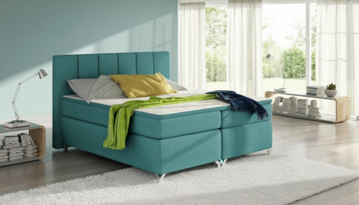 Luxus Designer Polsterbett Bett Betten Designerbett Boxspring Textil 180x200 Neu