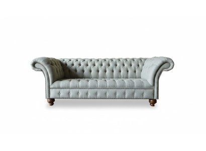 Chesterfield 3Sitzer Wohnzimmer Modern Hellgrau Couchen Sofa Neu Kreative Stoff