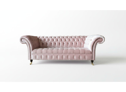 Chesterfield 3Sitzer Hellpink Kreative Möbel Neu Wohnzimmer Modern Design Sofa