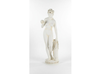 Antik Marmor Stil Statue Eva mit Apfel XXL Figur Statuen Skulptur Deko PG010