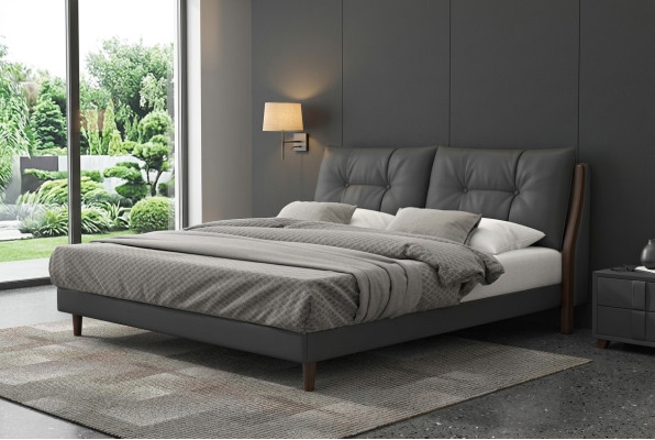 Hotelbett Luxus Design Betten Polster Holz Leder Schlafzimmer 180x200