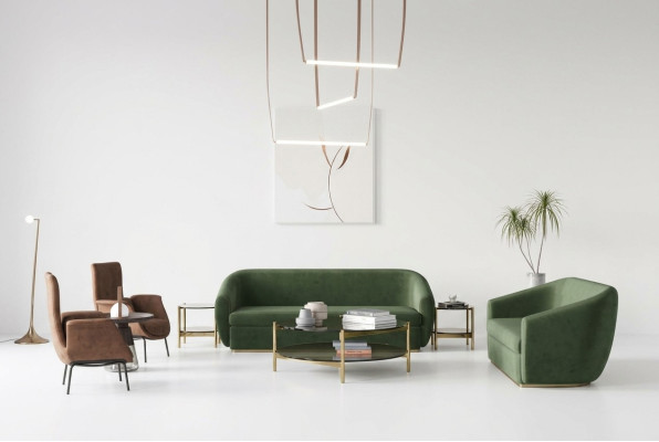 Sofagarnitur 3+3 Sitzer Grüne Sofa Garnituren Leder Sofas Couchen Polster