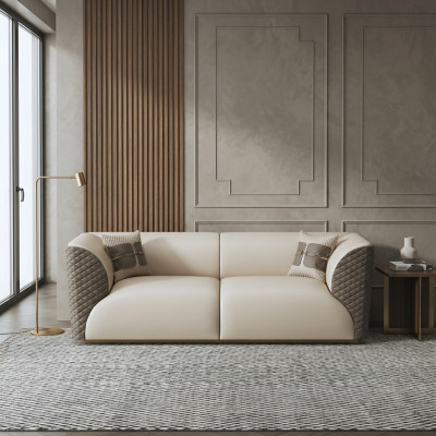 Sofa Dreisitzer Couch Klassische Neu Polster 3 Sitzer Deko Leder Couchen