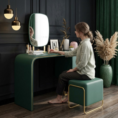 Schminktisch mit Spiegel Luxus Konsole Kommode Schlafzimmer Neu 2tlg