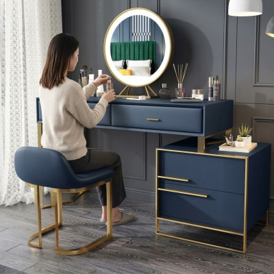 Schminktisch Spiegel Hocker Komplett Set Kommode Schlafzimmer