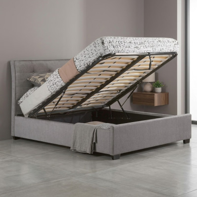 Chesterfield Design Polster Englisches Bett Doppelbett Grau Betten 160/180x200