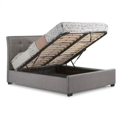Chesterfield Design Polster Englisches Bett Doppelbett Grau Betten 160/180x200