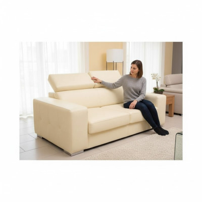 Zweisitzer Sofa Neu Modern Sofa Beige 2 Sitzer Couchen Sofas Möbel Lounge Holz