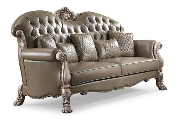 Sofa Dreisitzer Couch Polster Design Moderne 3er Sitz Sofas Zimmer Möbel Beige