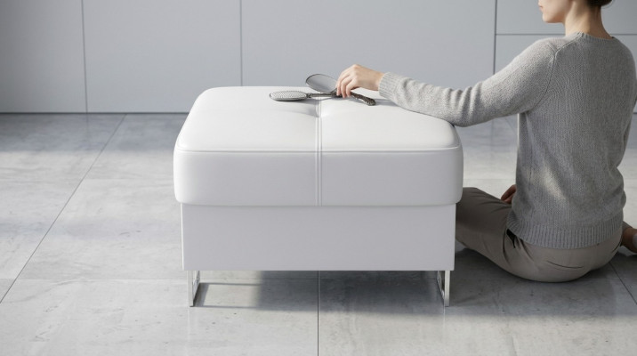 Ottomane Pufa Stoff Textil Ottoman Design Sitzbank Fußhocker Lounge Hocker Club
