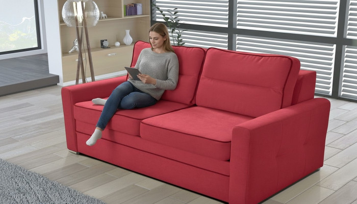 Schlafsofa Klappcouch Bett Sofa Couchen Sofas Couch Luxus Textil Polster 170cm