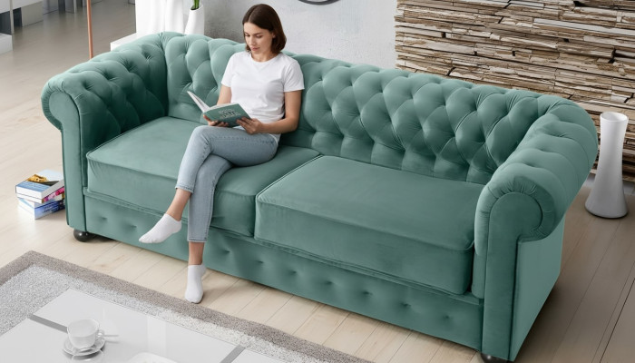 Design Sofa Couch 3 Sitzer Polsterung Leder Big Sofas Textil Chesterfield 