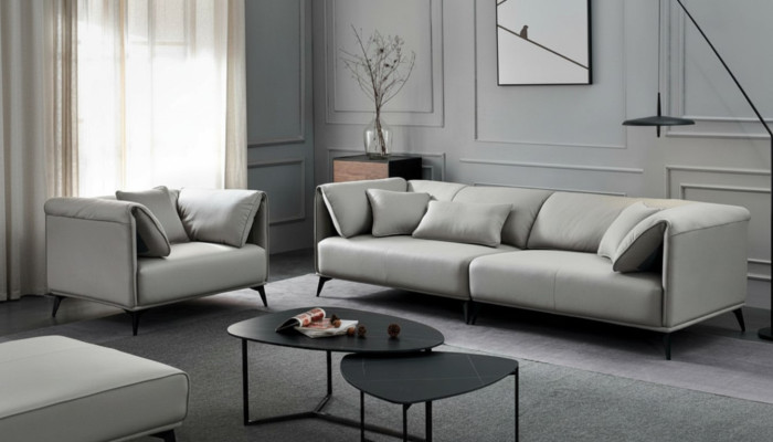 Wohnzimmer Sofas Couches Polsterung 4 Sitzer Grau Design Xxl Big Sofa