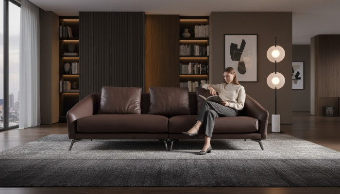 Moderne 4er Sitz Sofas Möbel Vier Sitzer Wohn Zimmer Couch Design Sofa