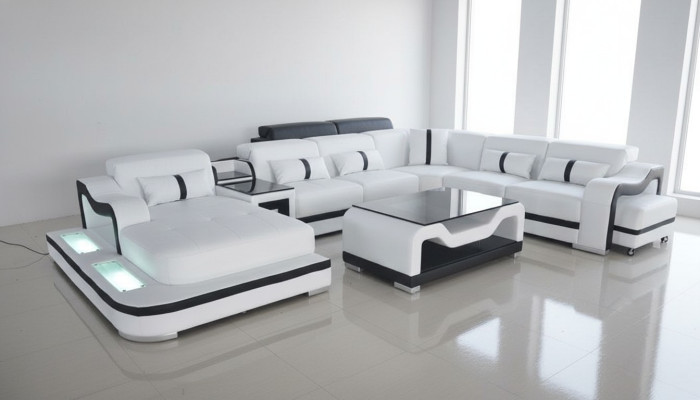 Design Modern Sofa Couch Ecksofa Polster Neu Wohnlandschaft U-Form