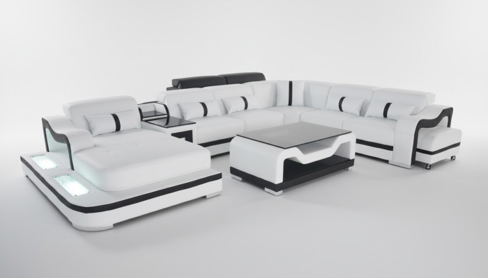 Design Modern Sofa Couch Ecksofa Polster Neu Wohnlandschaft U-Form