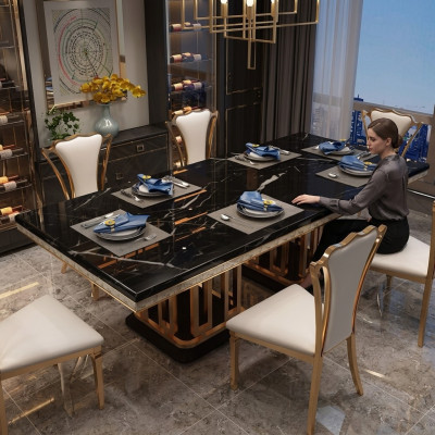 Luxus Moderner Marmor Stil Esstisch Möbel Tisch Tische Esszimmer Design Küche