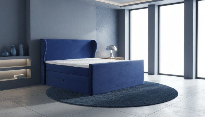Designer-Doppelbett im modernen Stil mit Minimalismus-Elementen