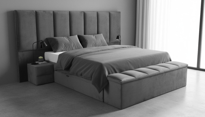 Boxspring Hotel Matratze Schlafzimmer Textil Design Bett Doppel Betten