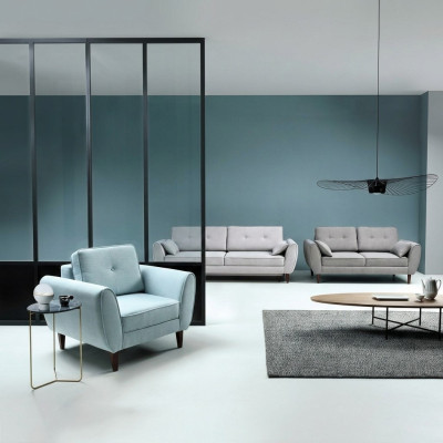 Design Sofa 2 Sitzer Möbel Polster Textil Sofas Couchs Wohnlandschaft Neu