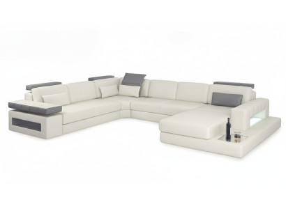 Designer Wohnlandschaft Sofa Couch Ecksofa Polster Wohnlandschaft U-Form