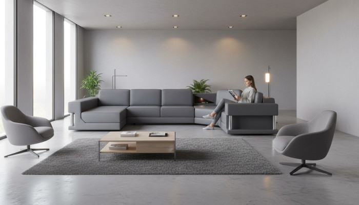 Wohnlandschaft U Form Eck Sofa Couch Polster Ecke Leder Sofa Couchen Möbel Neu