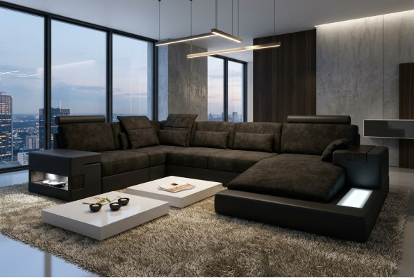 Design Sofa Ecksofas U Form Modernes Polster Wohnzimmer Möbel Ecksofa Textilsofa