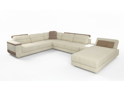 Design Ecksofa U-Form Modern Sofa Wohnlandschaft Polster Bettfunktion Möbel Neu