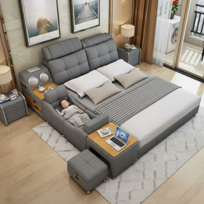 Bettgestell Betten 180x200cm Hotel Multifunktion Bett Doppelbetten