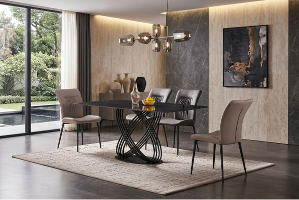 Luxus Tisch Edelstahl Esstisch Esszimmer Esstische Küche Tische Design Metall