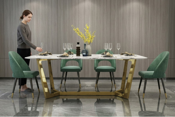 Edelstahl Tisch Luxus Tische Moderne Esszimmer Möbel Esstische 140x80cm Metall