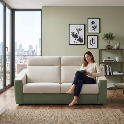 Designer Sofa 2 Sitzer Stoffsofa Schlafsofa Zweisitzer italienische Möbel Neu