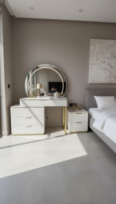 Design Schminktisch mit Spiegel Luxus Schlafzimmer Möbel 2tlg. Neu