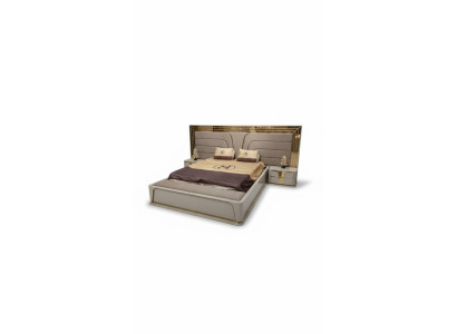 Schlafzimmer Set Luxus Komplettes Bett +2x Nachttische 3tlg. Modern Set Neu