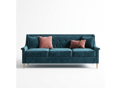 Stoff Dreisitzer Relax Sitz Design Couch Lounge Sofas Samt Sofa 3 Sitzer Möbel