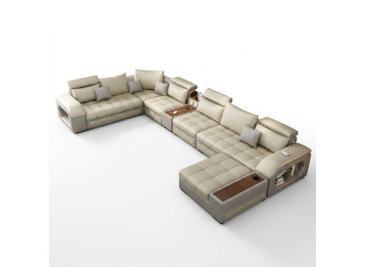 Ecksofa U-form Sitz Möbel Wohnlandschaft Luxus Polster Modern Relax Sofa Couch