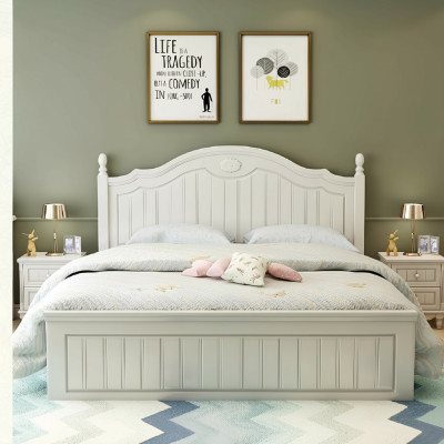 Set Bett Schlafzimmer 2x Nachttisch Doppel Betten Komplett Set Holz Möbel 3 tlg.